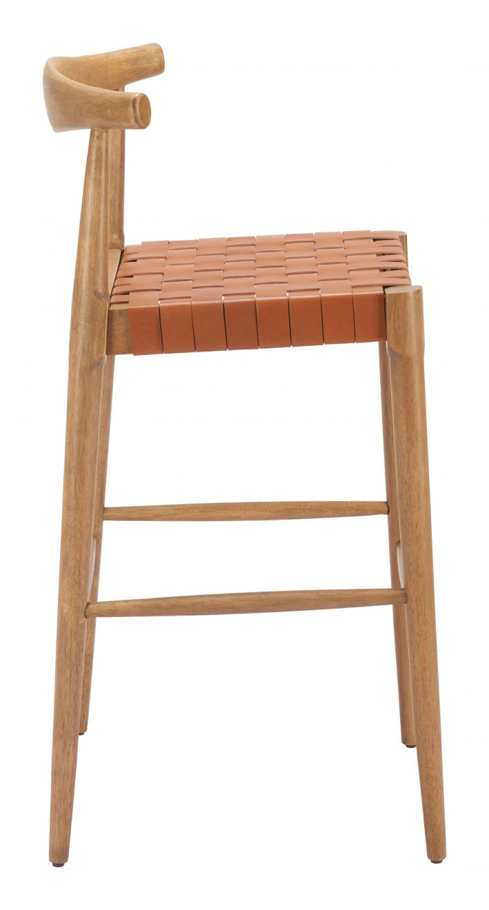 Bandani Tan Leather Barstool