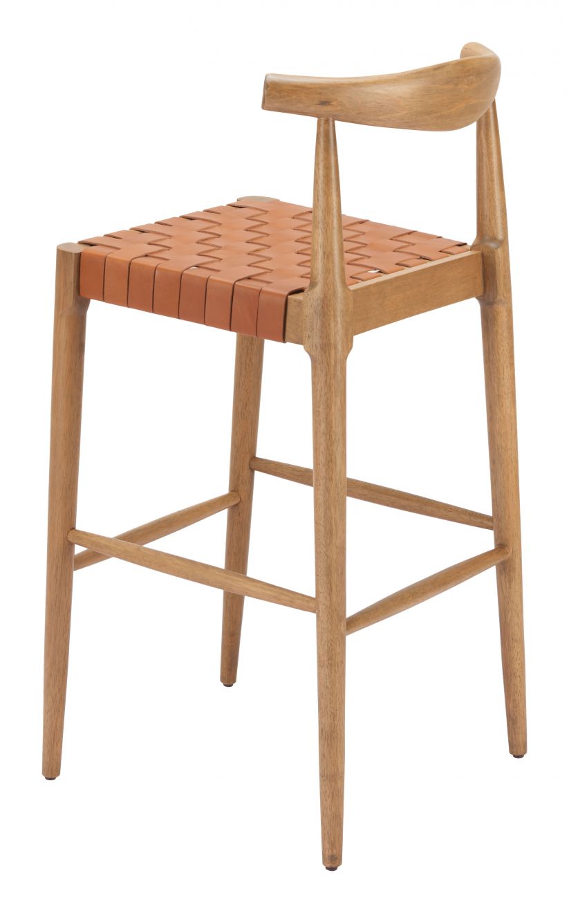 Bandani Tan Leather Barstool