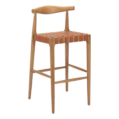 Bandani Tan Leather Barstool