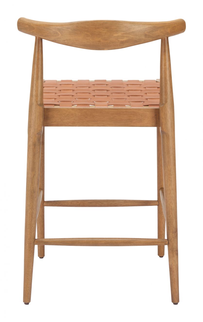 Bandani Tan Leather Counter Stool
