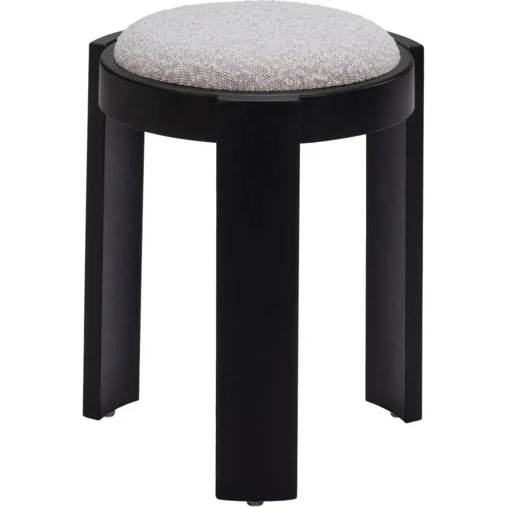 Banjul Wood Misty Gray Ottoman