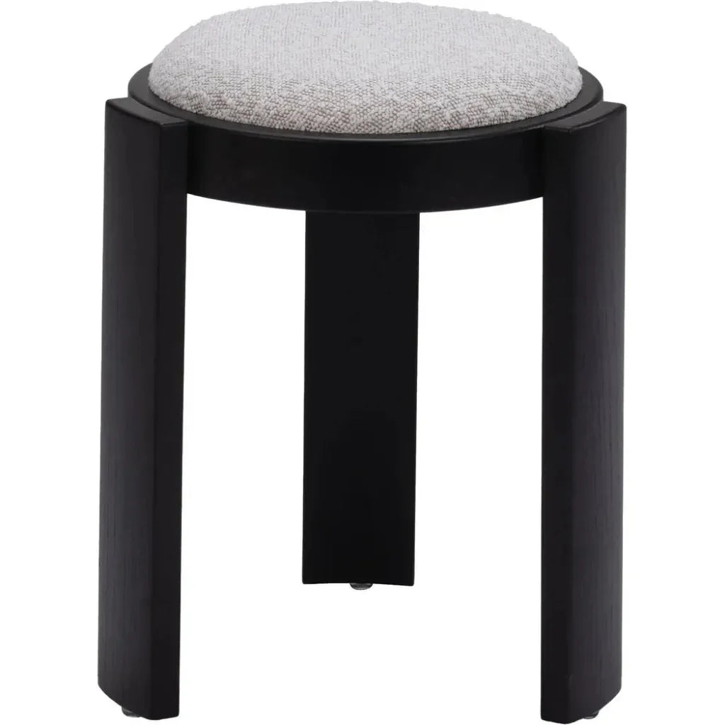 Banjul Wood Misty Gray Ottoman