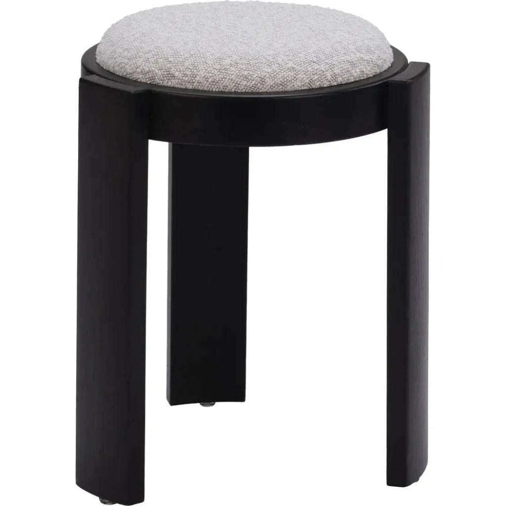 Banjul Wood Misty Gray Ottoman
