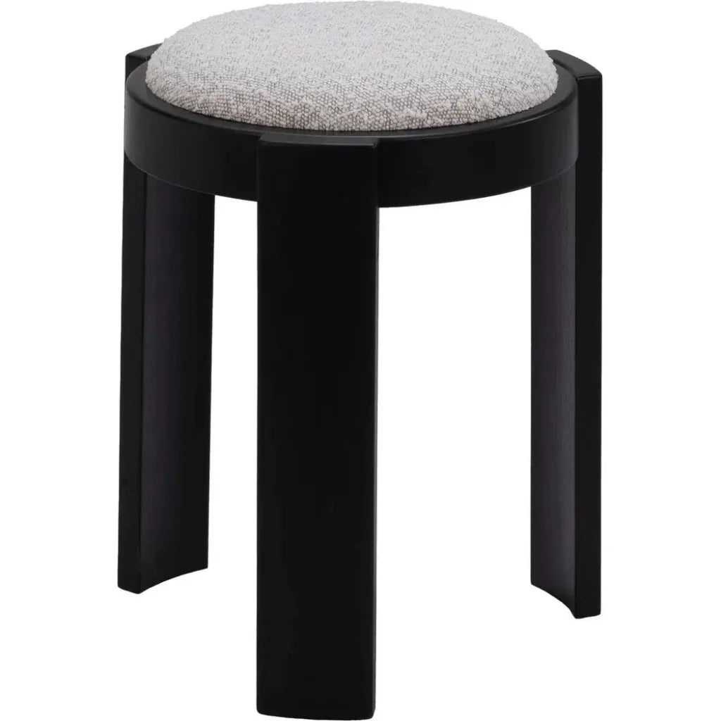 Banjul Wood Misty Gray Ottoman