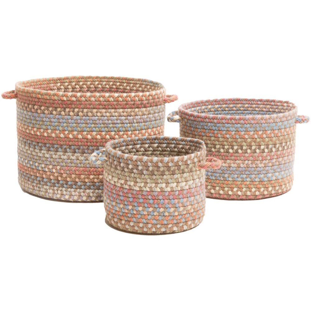 Bar Harbor Wood Braided Handmade Basket 3PC