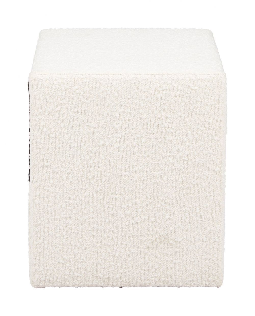 Baris Ivory Textured Fabric Nightstand Ivory