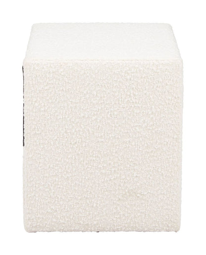 Baris Ivory Textured Fabric Nightstand Ivory