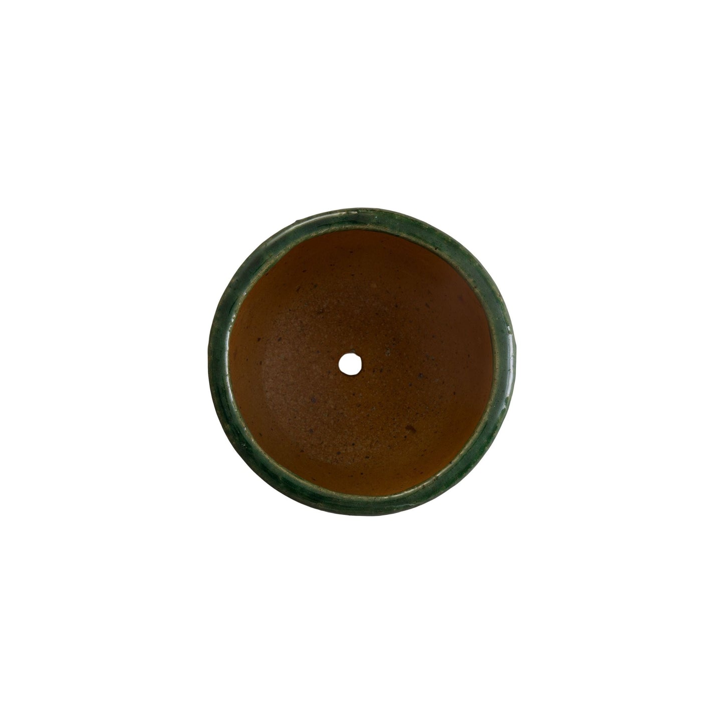 Barrel Green Ceramic Outdoor Planter