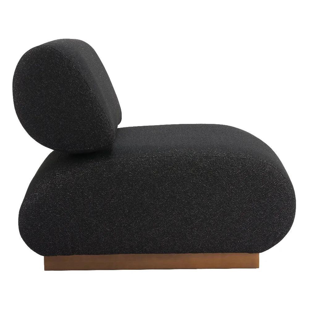 Barsa Black Armless Accent Chair