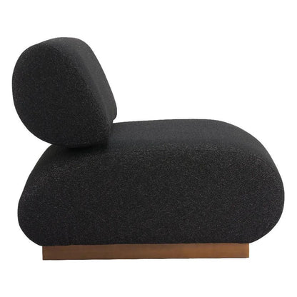 Barsa Black Armless Accent Chair
