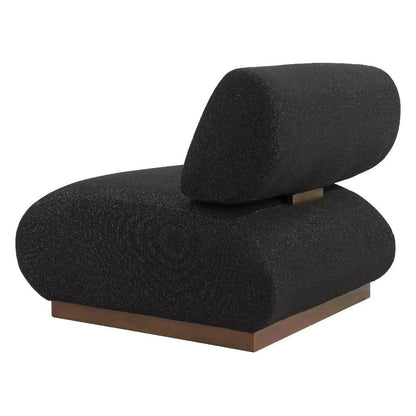Barsa Black Armless Accent Chair