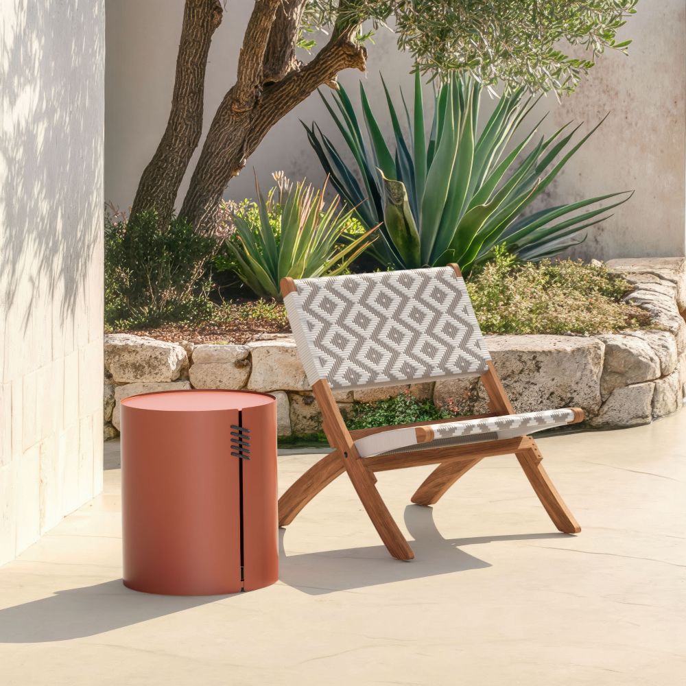 Bayu Aluminum Red Side Table
