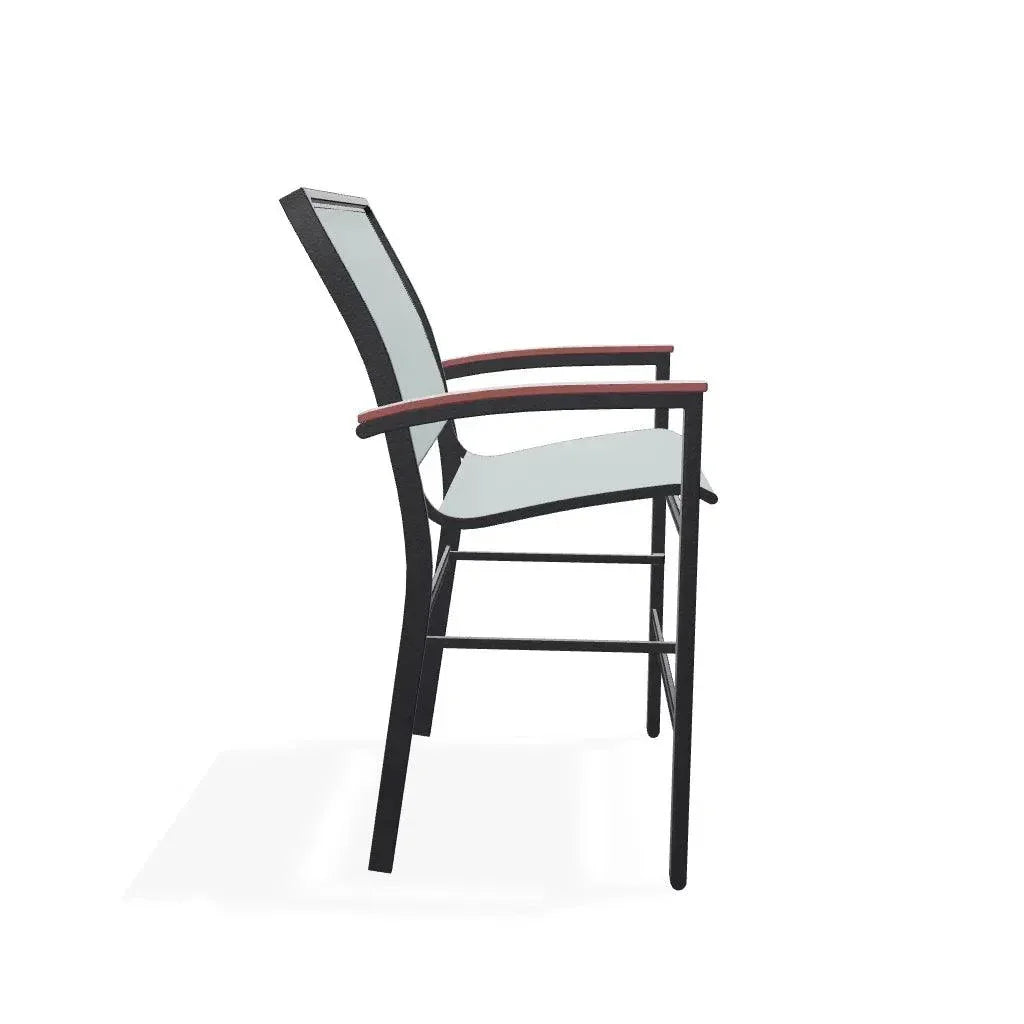Bazza Sling Balcony Height Stacking Outdoor Cafe Chair