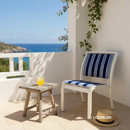 Bazza Sling Stacking Armless Outdoor Cafe Chair