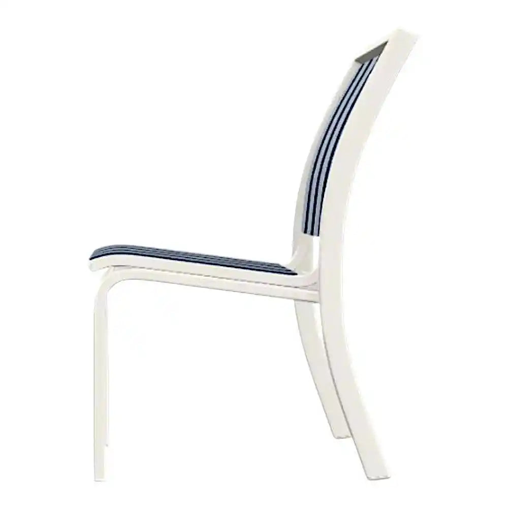 Bazza Sling Stacking Armless Outdoor Cafe Chair
