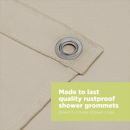 Organic Cotton Shower Curtain – Bath, Tub + Stall Sizes