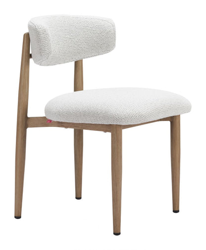 Bege Olefin Fabric Outdoor Dining Chair