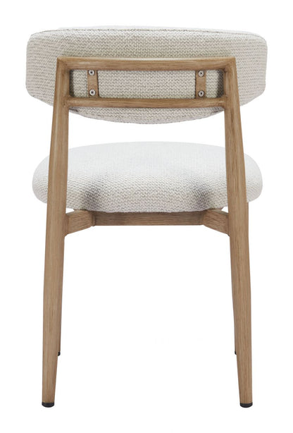 Bege Olefin Fabric Outdoor Dining Chair