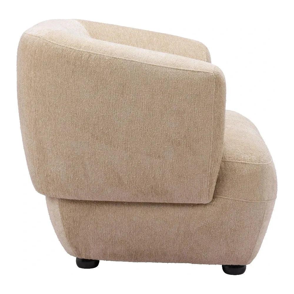Bekker Wood Golden Beige Accent Arm Chair