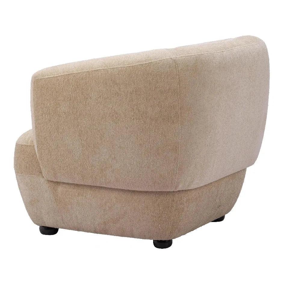 Bekker Wood Golden Beige Accent Arm Chair
