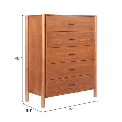 Beleza Five Drawers Wood Chest