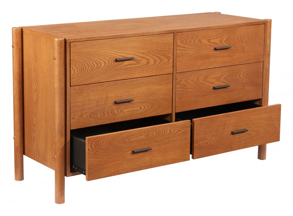 Beleza Six Drawers Wood Dresser