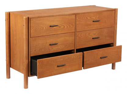 Beleza Six Drawers Wood Dresser