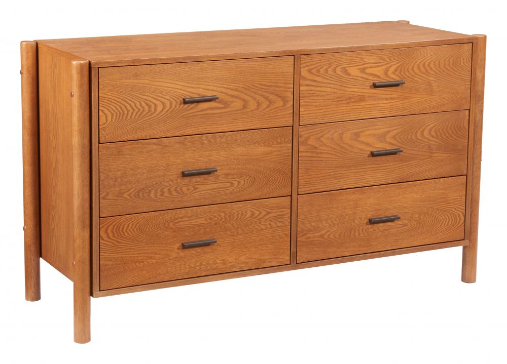 Beleza Six Drawers Wood Dresser