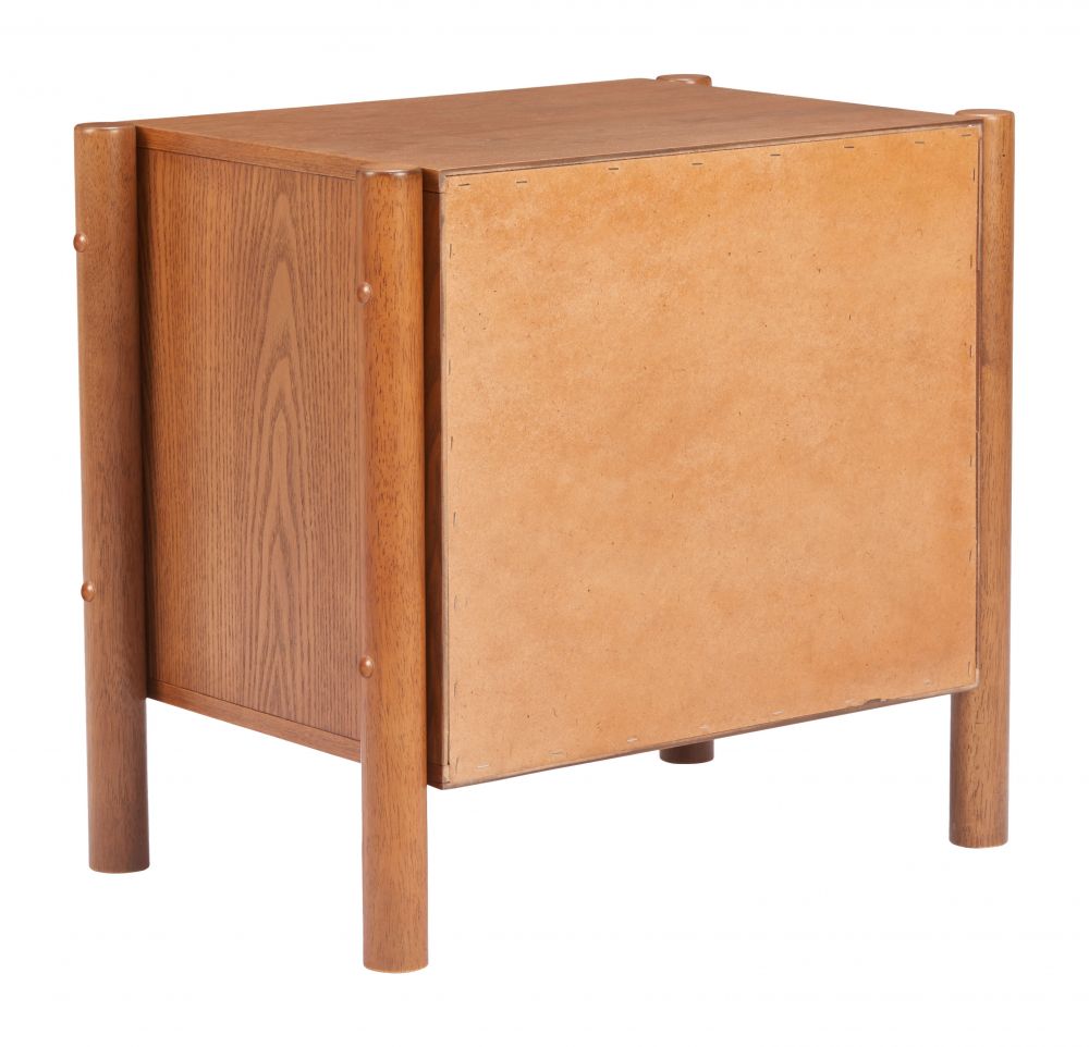 Beleza Two Drawers Wood Nightstand
