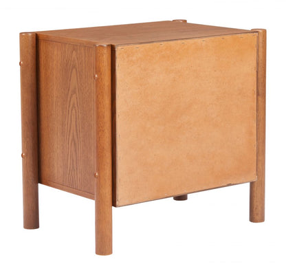Beleza Two Drawers Wood Nightstand