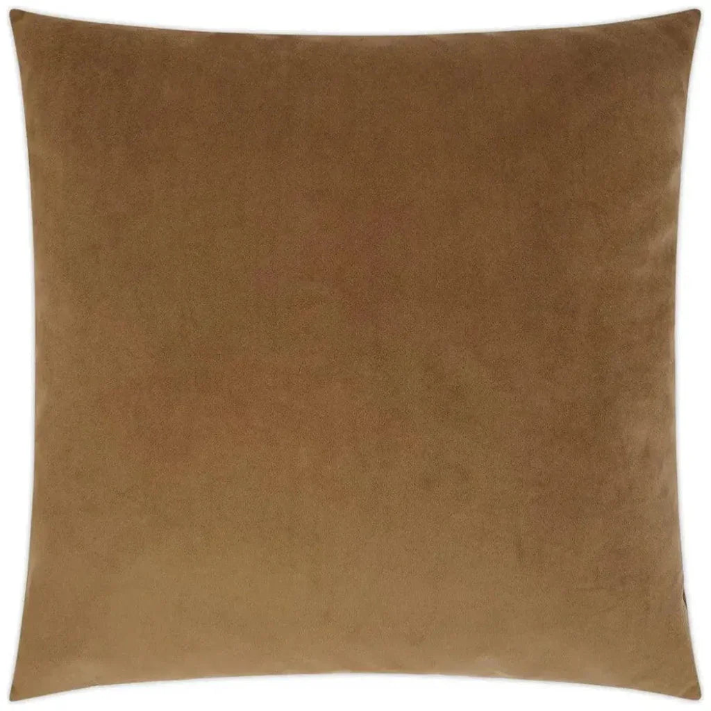 Bella Cognac Brown Throw Pillow With Insert