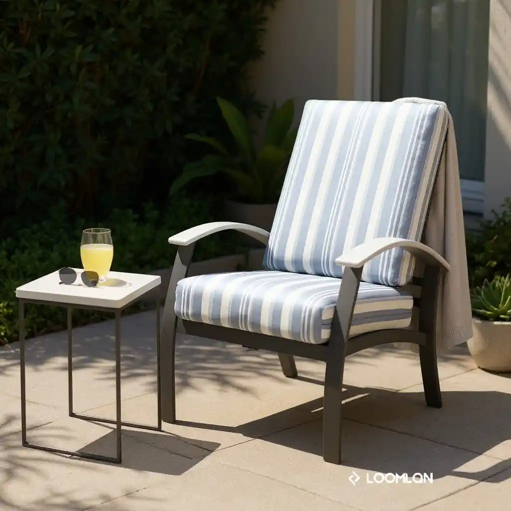 Belle Isle Deep Seat Aluminum Frame Outdoor Arm Chair