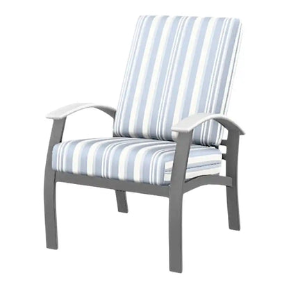 Belle Isle Deep Seat Aluminum Frame Outdoor Arm Chair