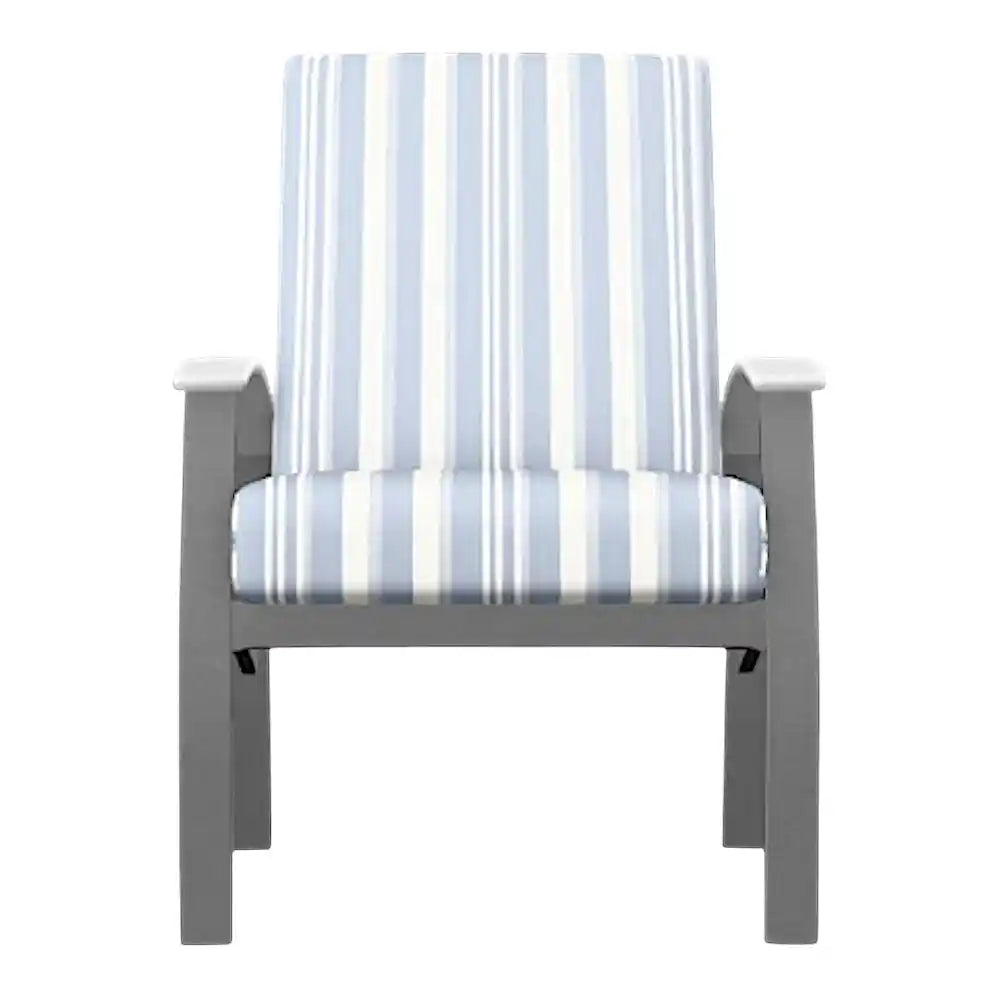 Belle Isle Deep Seat Aluminum Frame Outdoor Arm Chair