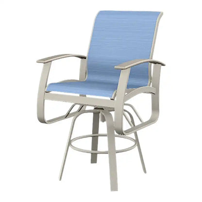 Belle Isle MGP Sling Bar Height Swivel Outdoor Arm Chair