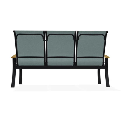 Belle Isle Rustic Polymer/Aluminum Sling 3-Seat Outdoor Sofa