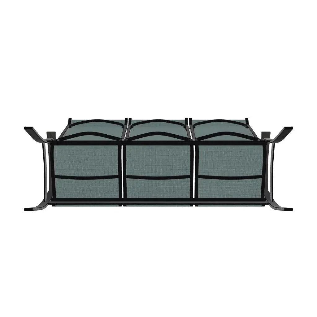 Belle Isle Rustic Polymer/Aluminum Sling 3-Seat Outdoor Sofa