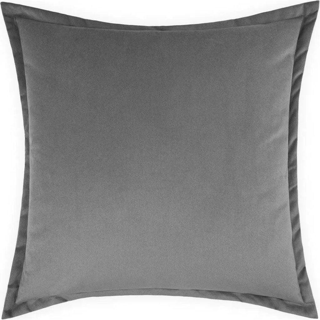 Belvedere Flange Graphite Grey Throw Pillow Insert