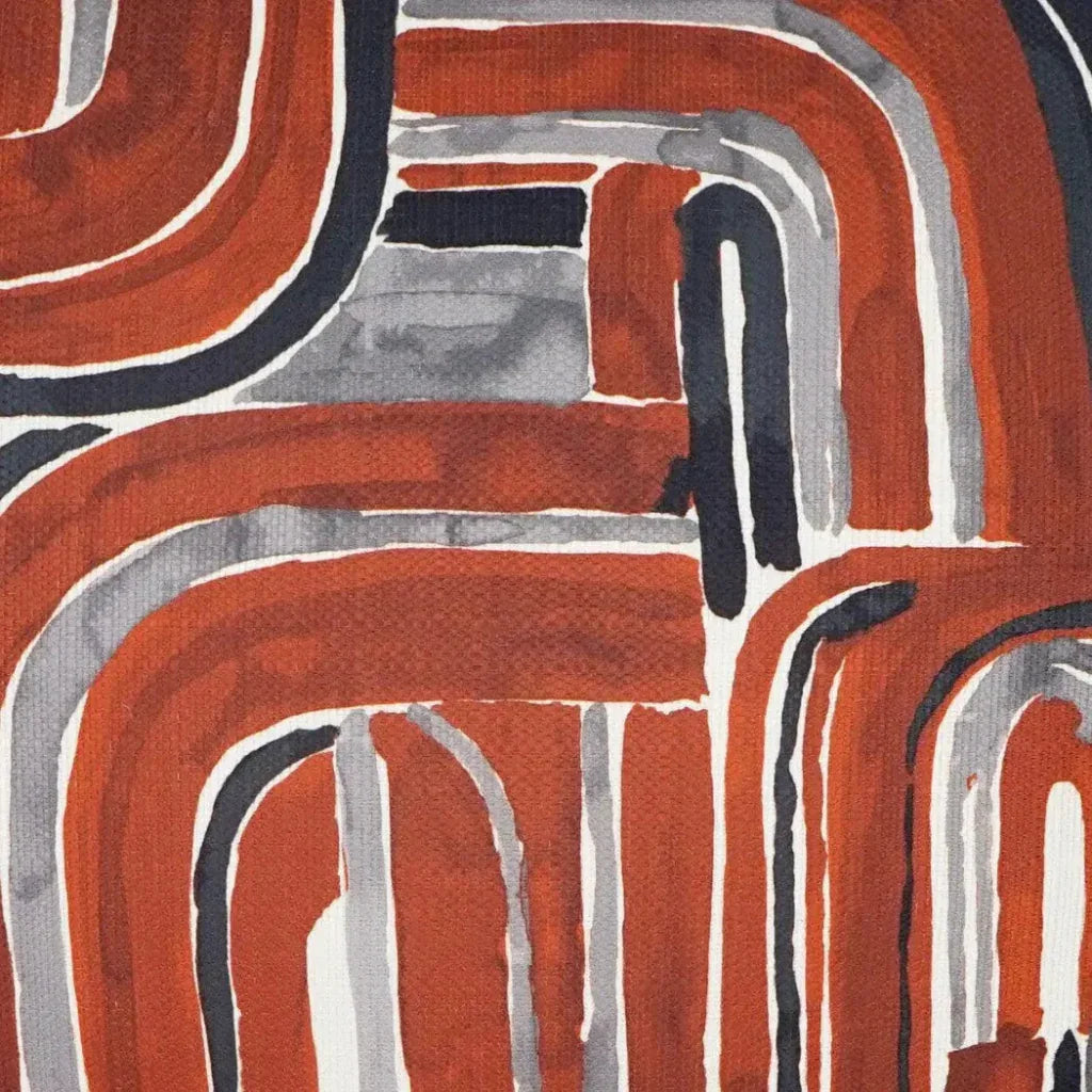 Bender Cinnabar Abstract Red Large Throw Pillow Insert