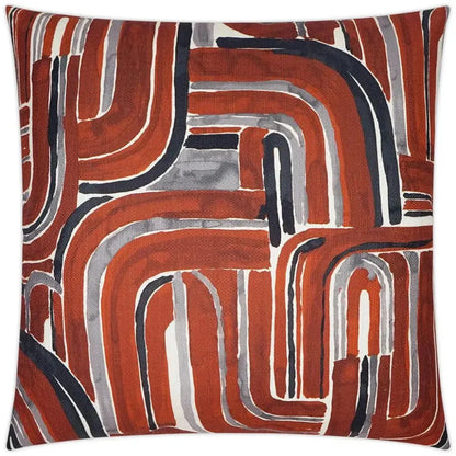 Bender Cinnabar Abstract Red Large Throw Pillow Insert
