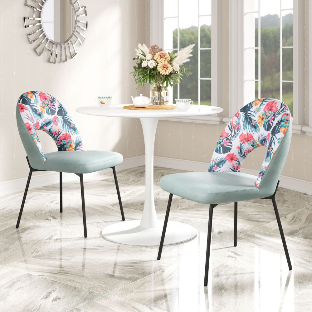 Bethpage Printed Fabric Dining Chair 2PC