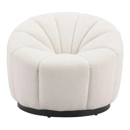 Bhutan Wood & Steel Cream Accent Chair