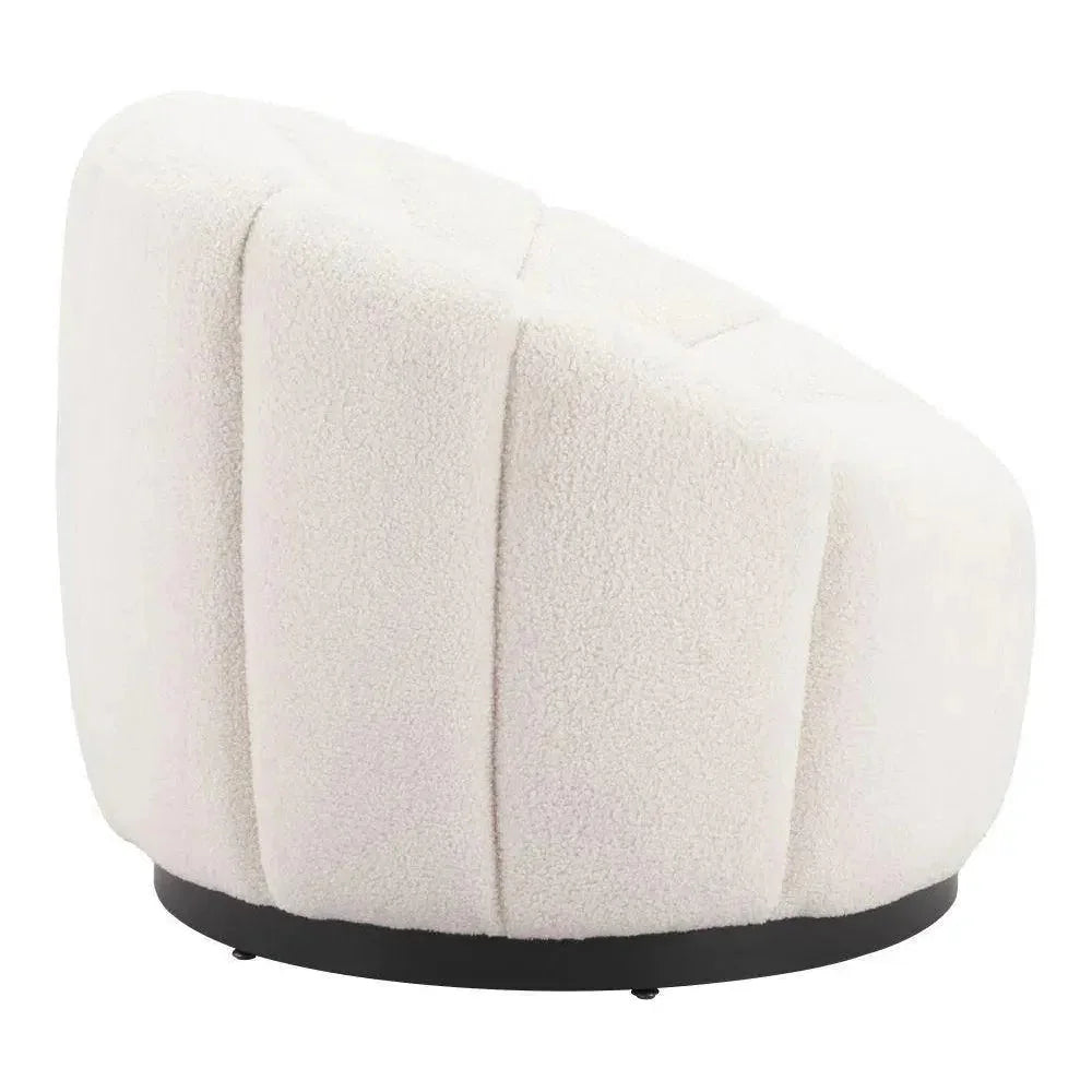 Bhutan Wood & Steel Cream Accent Chair