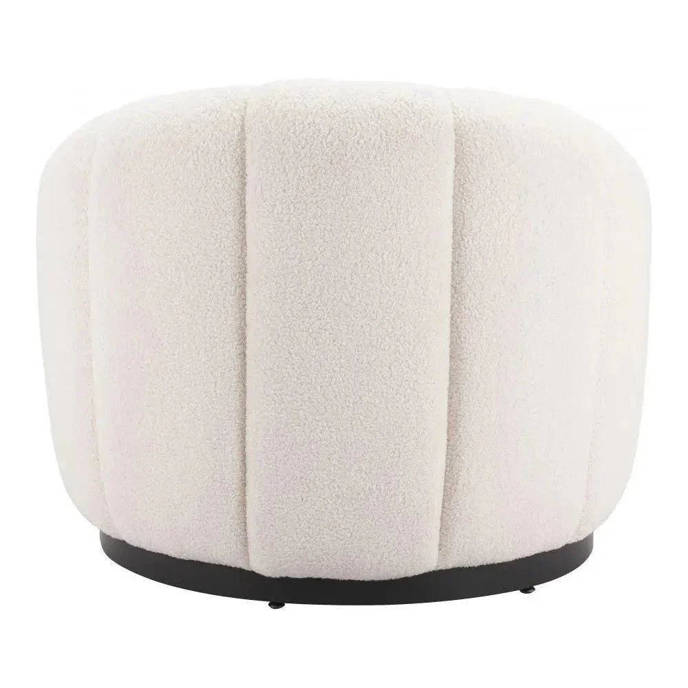 Bhutan Wood & Steel Cream Accent Chair