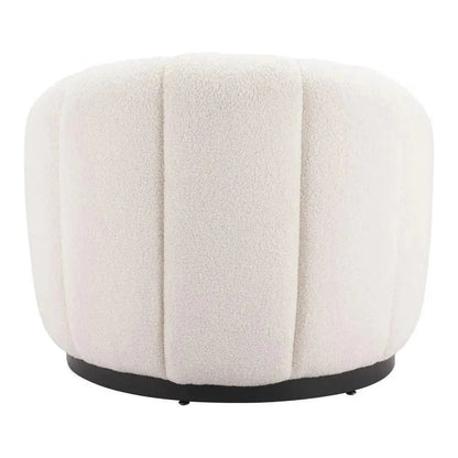 Bhutan Wood & Steel Cream Accent Chair