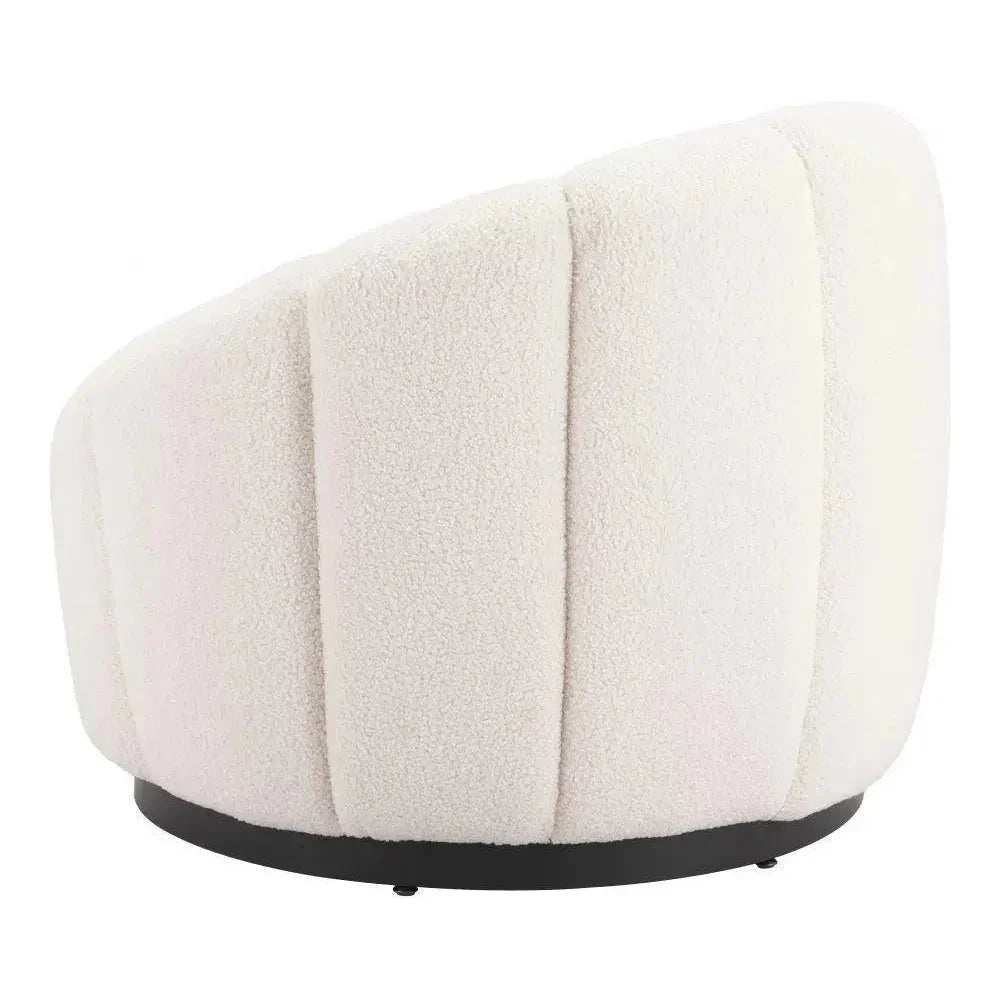 Bhutan Wood & Steel Cream Accent Chair
