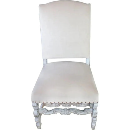 Bianca Carved White Dining Chair