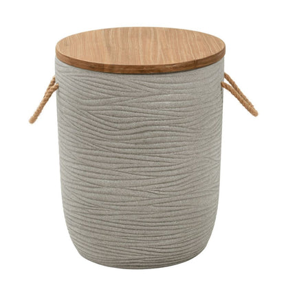 Biban Natural Wood Top Side Table