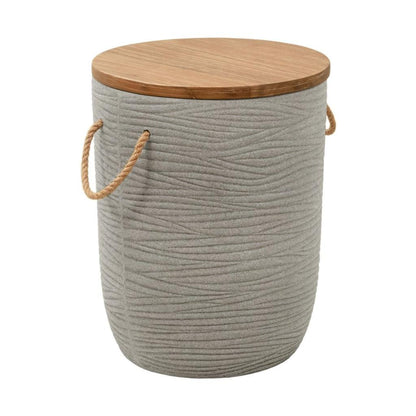 Biban Natural Wood Top Side Table