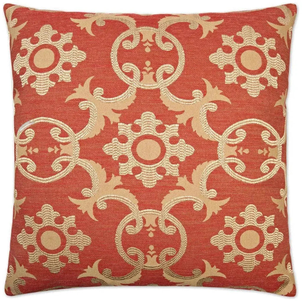 Biblos Red Throw Pillow With Insert